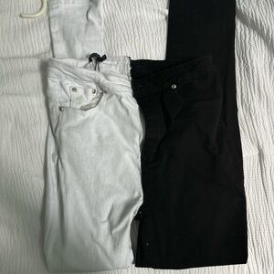 Nasty Gal White Textured Pants